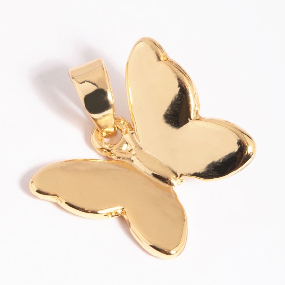Gold Plated Butterfly Charm/ Pendant | NEW - Picture 2 of 4